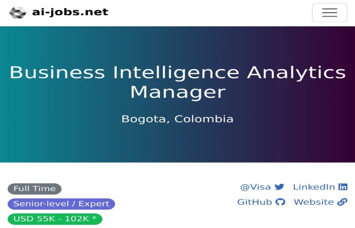 Business Intelligence & Analytics Manager