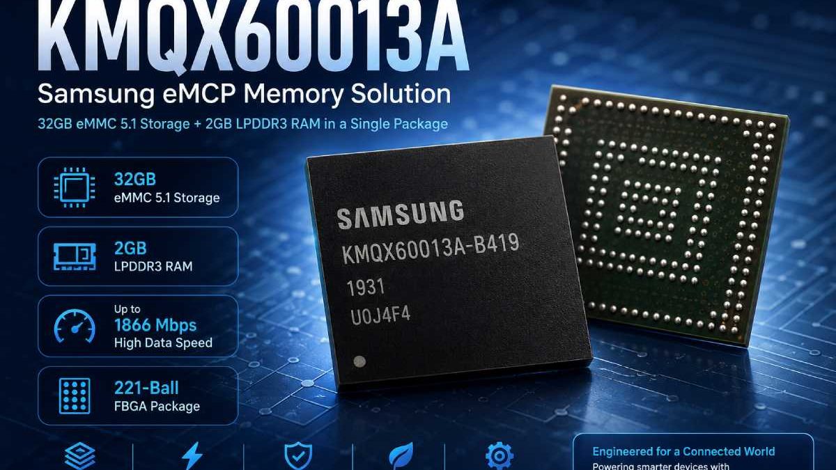 KMQX60013A: Complete Guide to Samsung’s 32GB eMMC + 2GB LPDDR3 eMCP Memory Chip